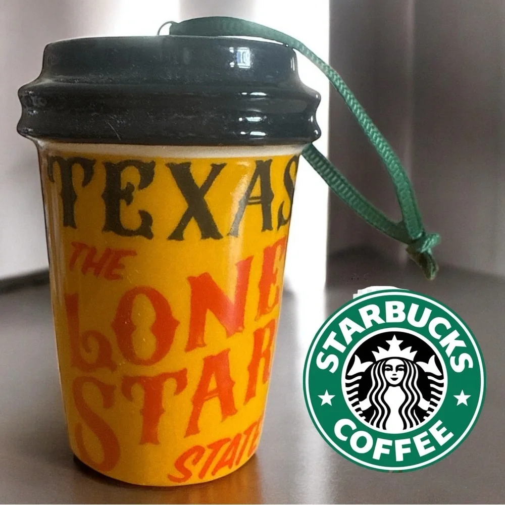 Starbucks Texas “Lone Star State” Mini Cup Ornament (2017) Collectible Ceramic
